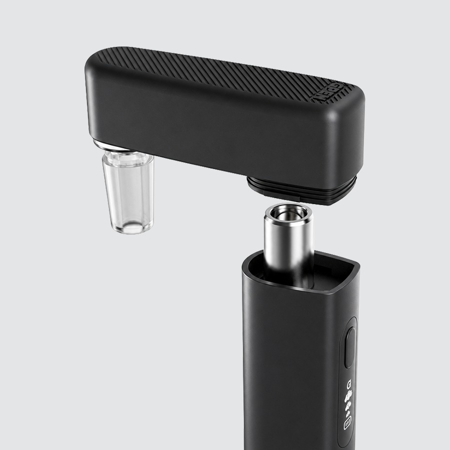 Micro II with the Rig Adapter and its 14mm glass stem lifted off
