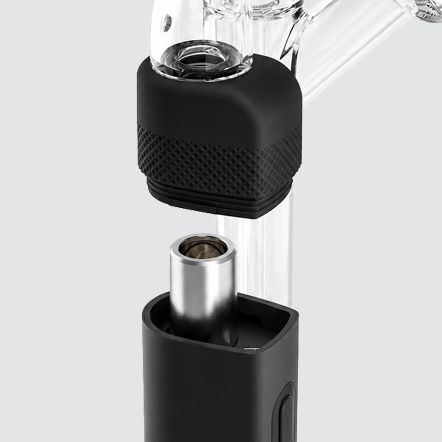 Micro II with the Sidecar glass attachment lifted off its silicone adapter