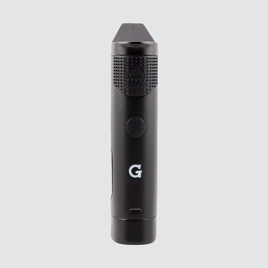 Front of the G Pen Roam with the power button and Micro USB port